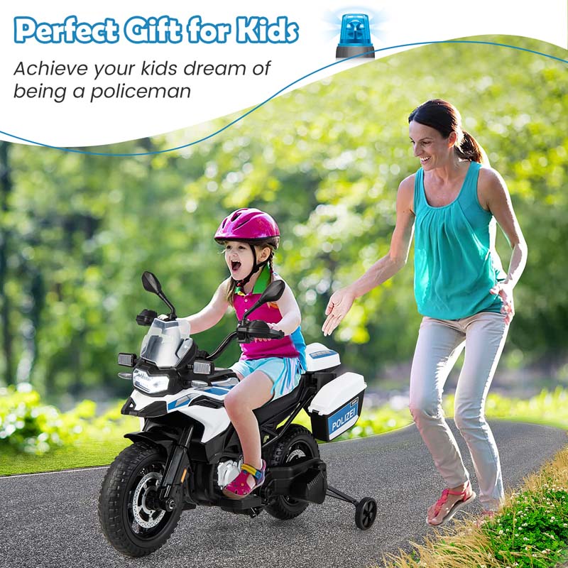 Eletriclife 12V BMW Kids Ride On Police Motorcycle with Light and Music