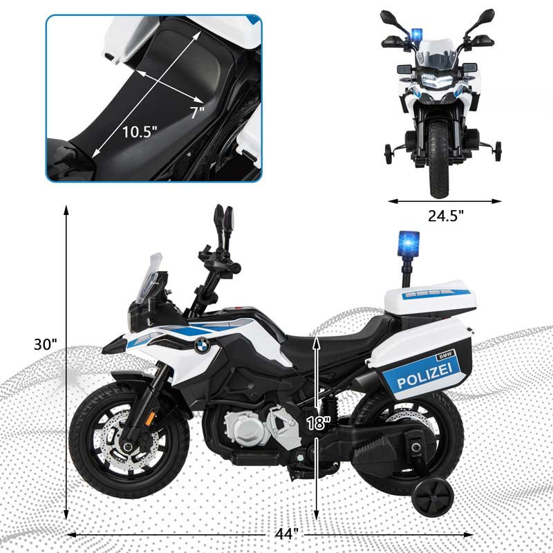 Eletriclife 12V BMW Kids Ride On Police Motorcycle with Light and Music