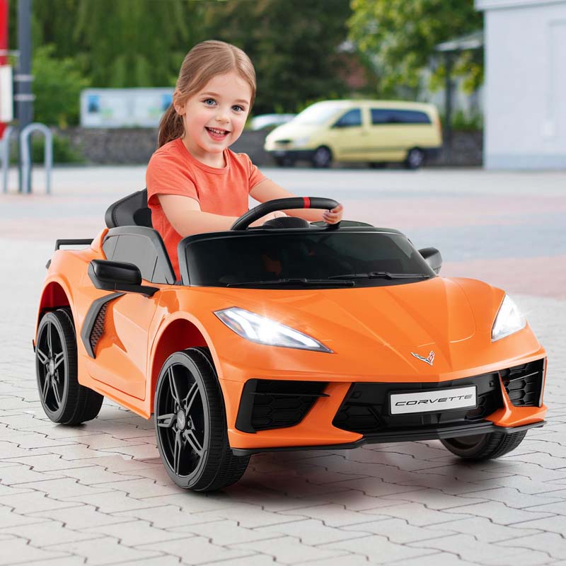 12V Licensed Chevrolet Corvette C8 Kids Ride On Car with Remote Control