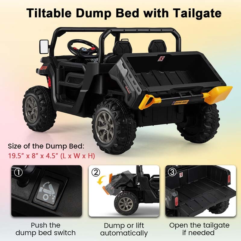 Eletriclife 12V 2 Seater Ride On UTV Dump Truck
