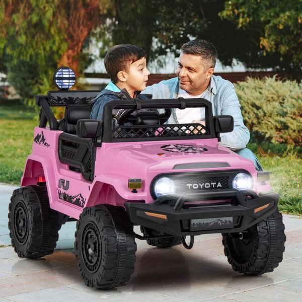 Licensed Toyota FJ Cruiser Kids Ride on Truck, 12V 7Ah Battery Powered Electric Toy Car w/Remote Control, Shock Suspension