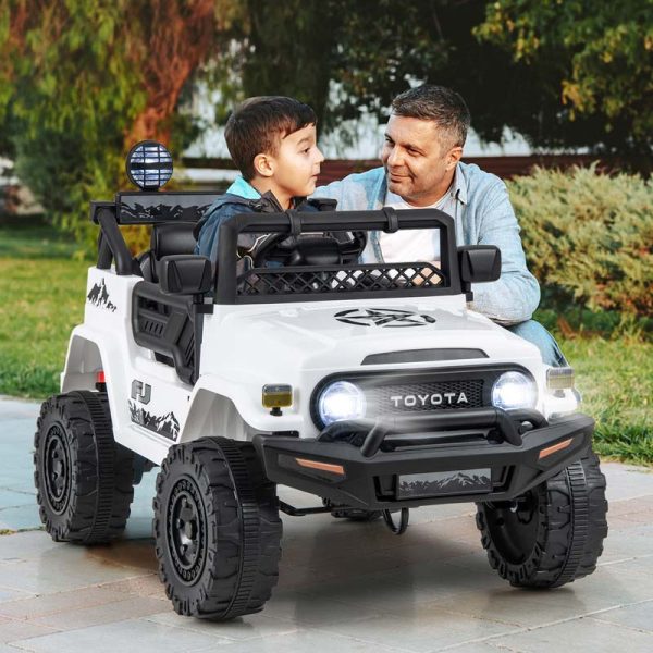 Licensed Toyota FJ Cruiser Kids Ride on Truck, 12V 7Ah Battery Powered Electric Toy Car w/Remote Control, Shock Suspension