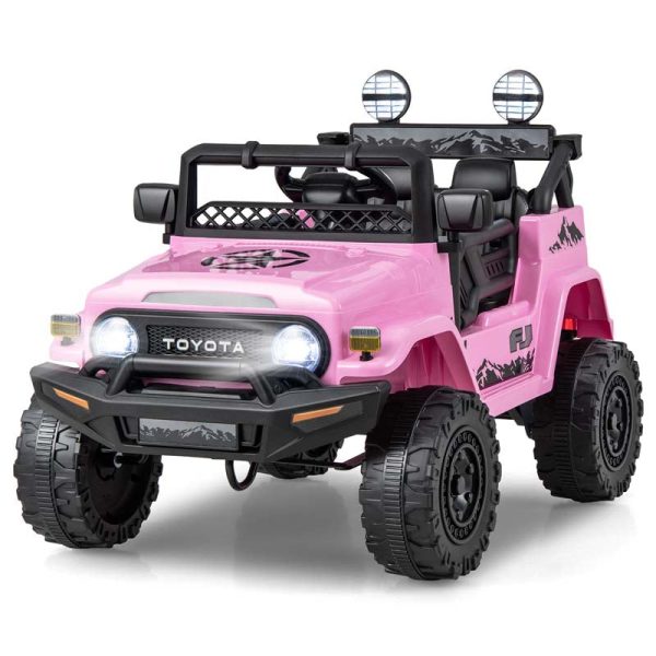 Licensed Toyota FJ Cruiser Kids Ride on Truck, 12V 7Ah Battery Powered Electric Toy Car w/Remote Control, Shock Suspension