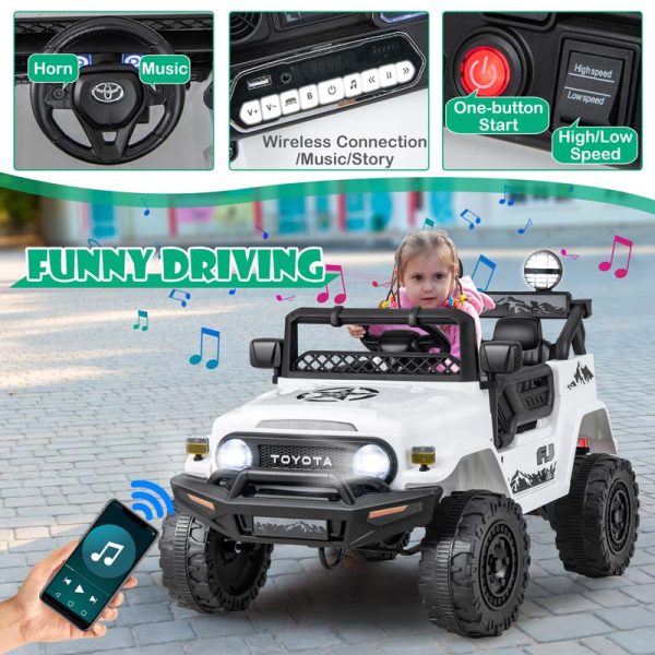Licensed Toyota FJ Cruiser Kids Ride on Truck, 12V 7Ah Battery Powered Electric Toy Car w/Remote Control, Shock Suspension