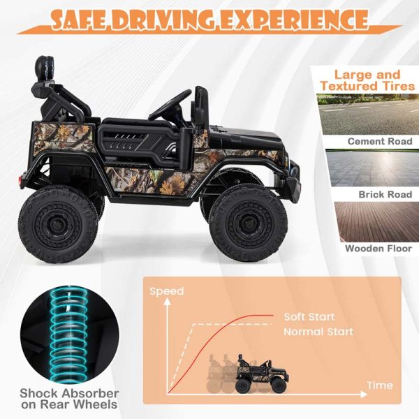 Licensed Toyota FJ Cruiser Kids Ride on Truck, 12V 7Ah Battery Powered Electric Toy Car w/Remote Control, Shock Suspension