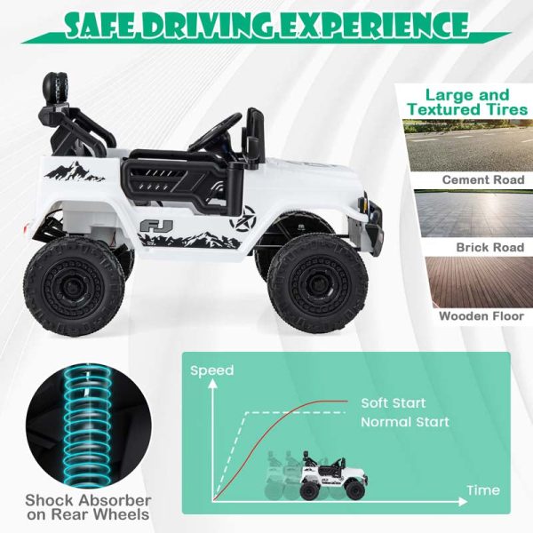 Licensed Toyota FJ Cruiser Kids Ride on Truck, 12V 7Ah Battery Powered Electric Toy Car w/Remote Control, Shock Suspension