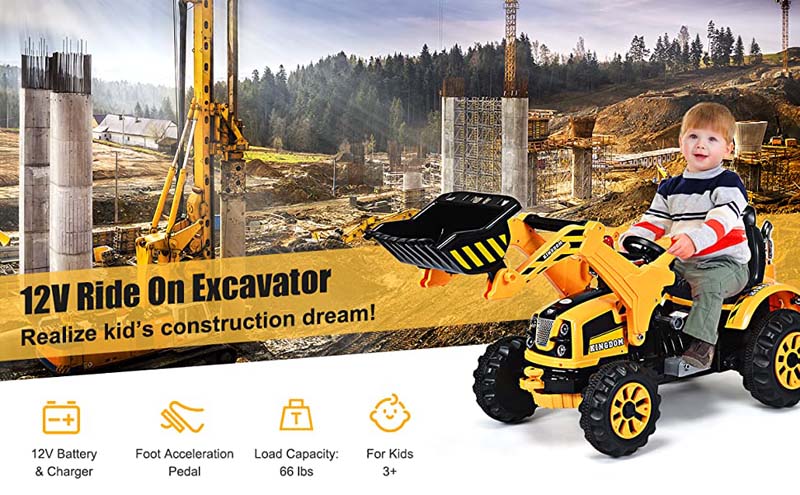 Eletriclife 12V Battery Powered Kids Ride-on Dumper Truck