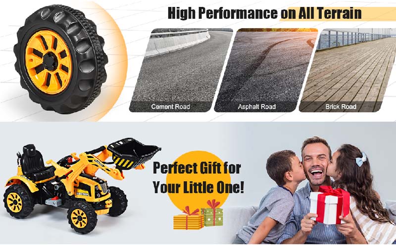 Eletriclife 12V Battery Powered Kids Ride-on Dumper Truck