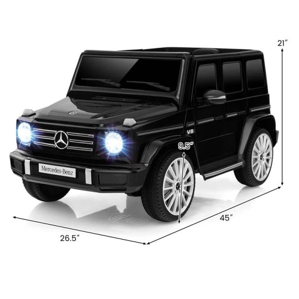 Licensed Mercedes Benz G500 Kids Ride On Car Truck with Rocking Mode, 12V Battery Powered 4WD G Wagon Electric Toy Vehicle