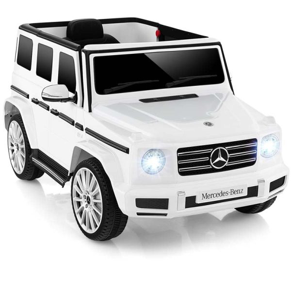 Licensed Mercedes Benz G500 Kids Ride On Car Truck with Rocking Mode, 12V Battery Powered 4WD G Wagon Electric Toy Vehicle