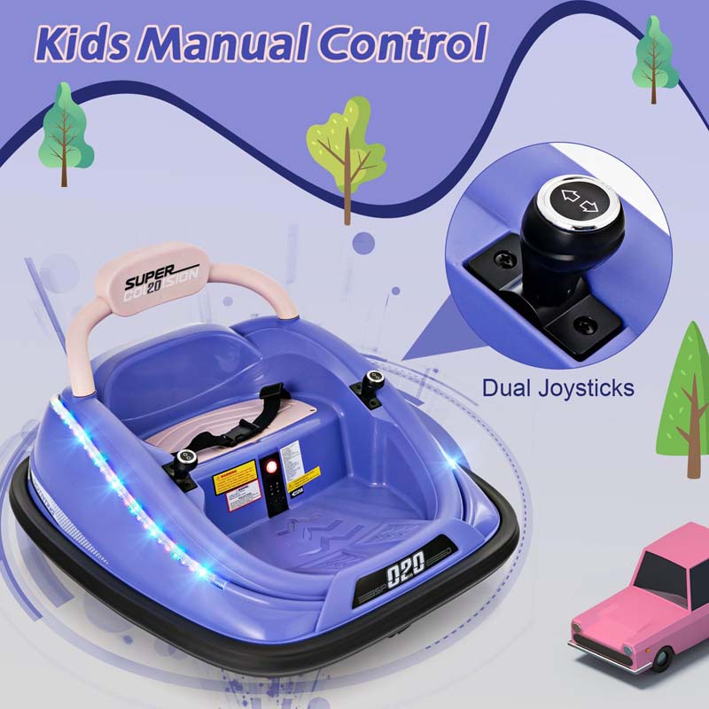 Eletriclife 12V Kids Bumper Car with 360 Degree Spin Rotation