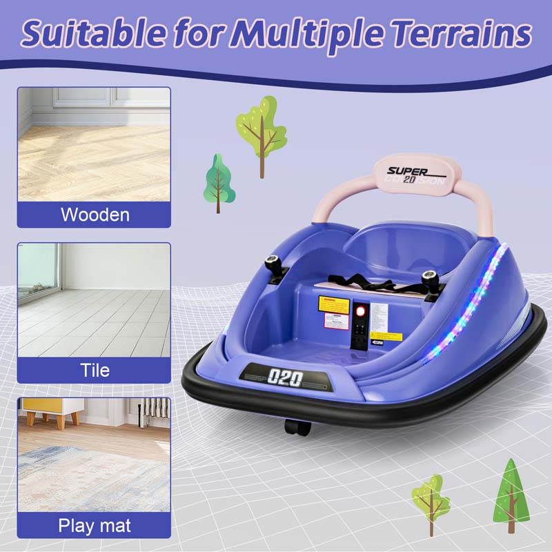 Eletriclife 12V Kids Bumper Car with 360 Degree Spin Rotation