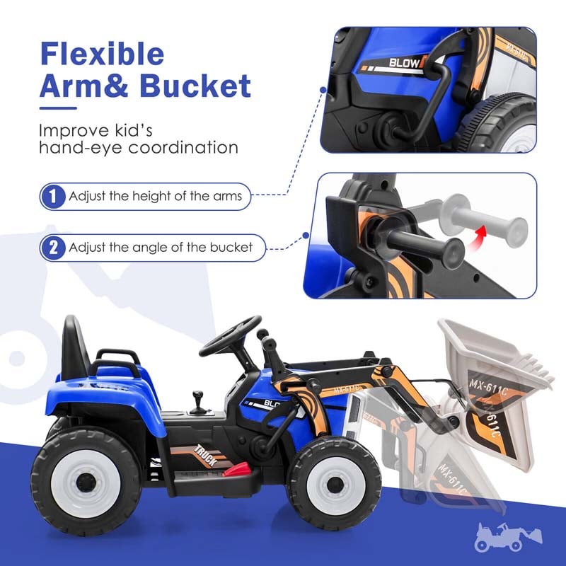 Eletriclife 12V Kids Ride On Excavator Digger Electric Construction Vehicle