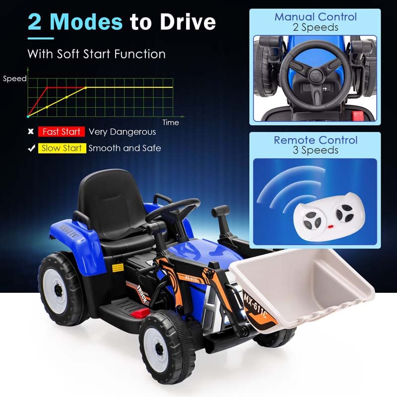 Eletriclife 12V Kids Ride On Excavator Digger Electric Construction Vehicle