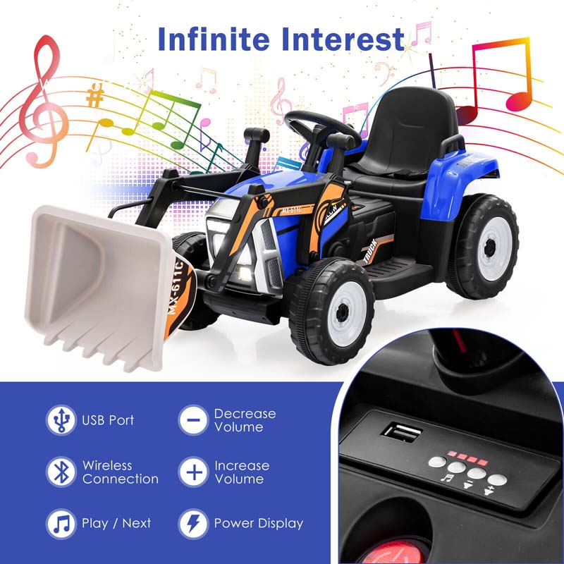 Eletriclife 12V Kids Ride On Excavator Digger Electric Construction Vehicle