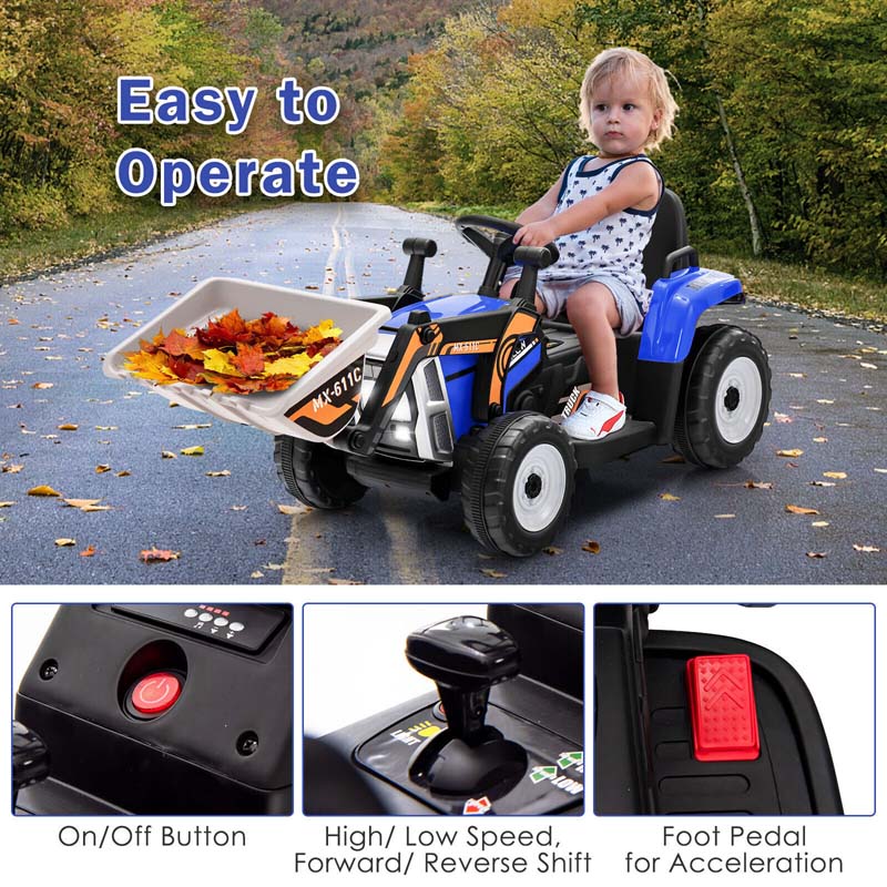 Eletriclife 12V Kids Ride On Excavator Digger Electric Construction Vehicle