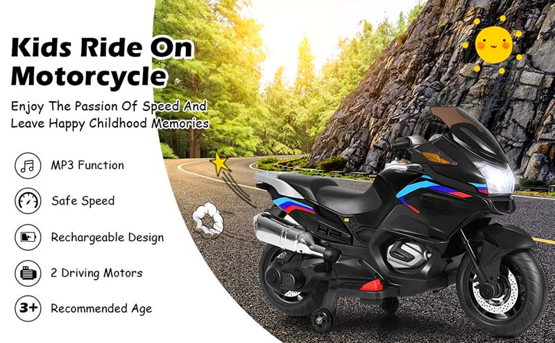 Eletriclife 12V Kids Ride On Motorcycle Electric Motor Bike