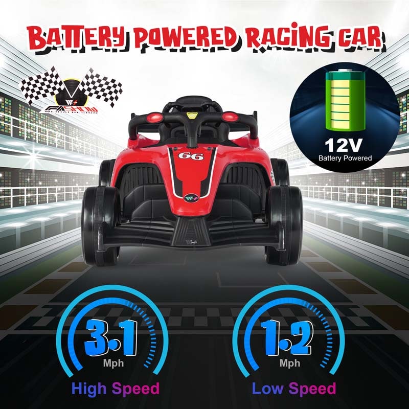 Eletriclife 12V Kids Ride on Electric Formula Racing Car with Remote Control