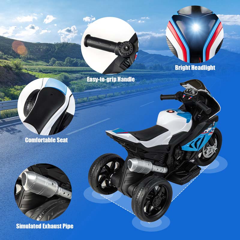 Eletriclife 12V Kids Ride on Motorcycle Licensed BMW 3 Wheels Electric Toy