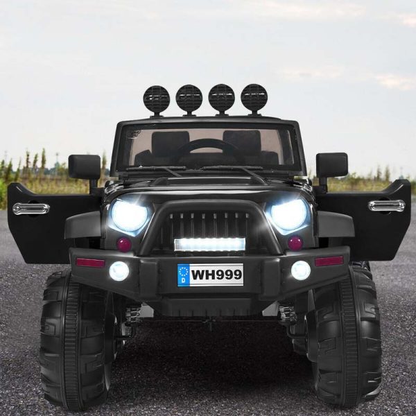 12V Kids Ride On Truck Battery Powered Riding Toy Car Jeep with Spring Suspension & Trunk