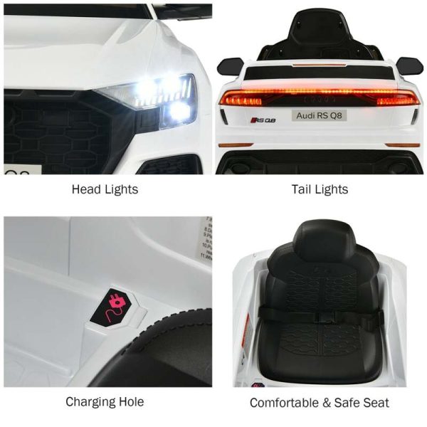 12V Licensed Audi Q8 Kids Ride On Car, Battery Powered 4 Wheeler Riding Toy Car with Remote Control