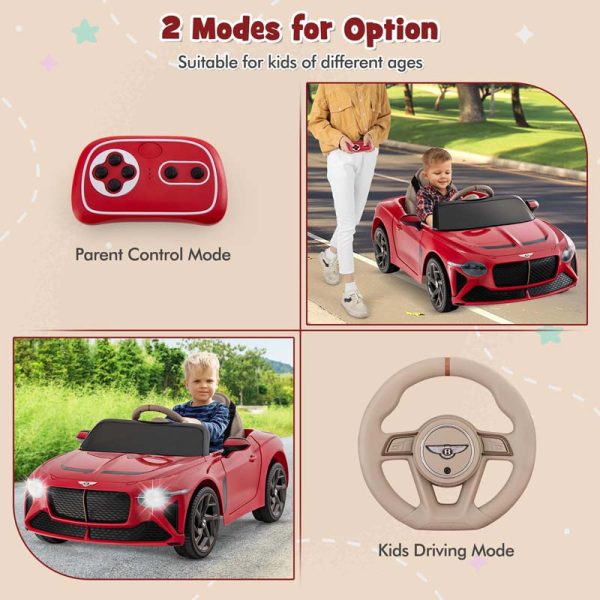12V Licensed Bentley Bacalar Battery Kids Ride-on Toy Car with Remote Control, Scissor Doors, Lights & Sound Effects