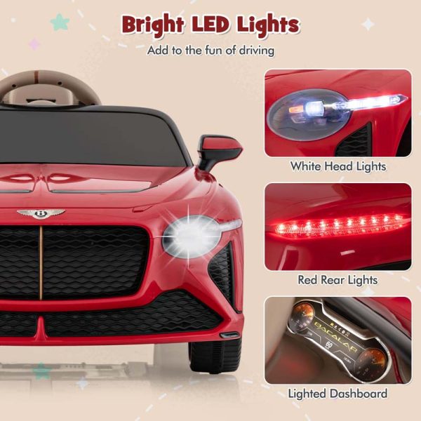 12V Licensed Bentley Bacalar Battery Kids Ride-on Toy Car with Remote Control, Scissor Doors, Lights & Sound Effects