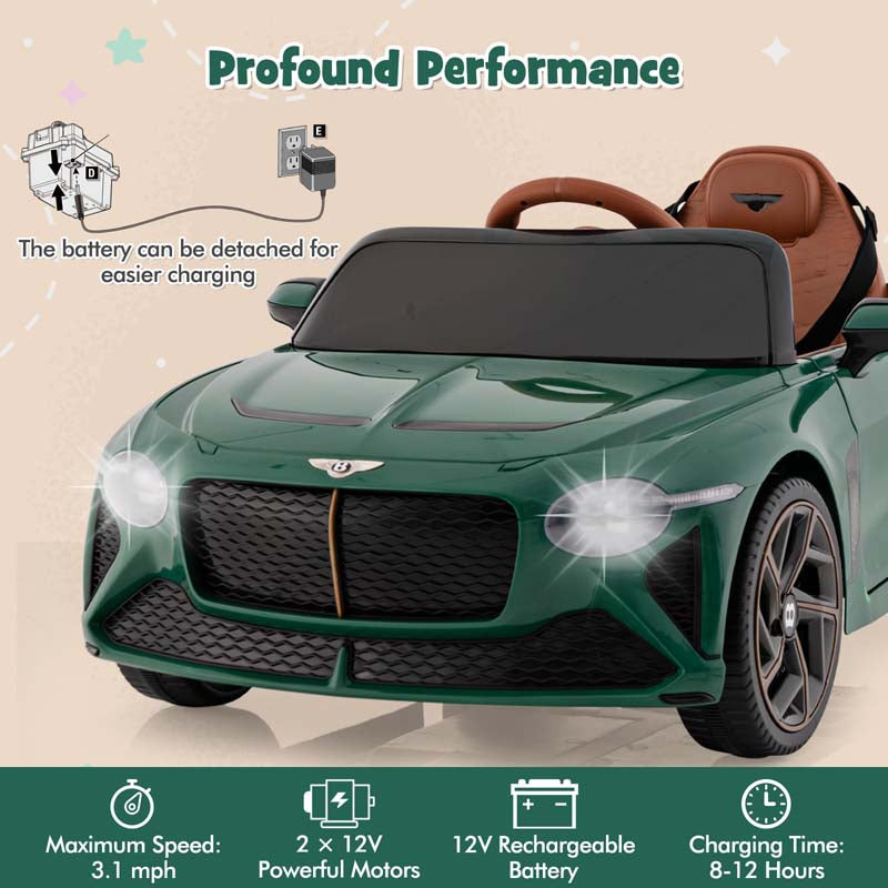 Eletriclife 12V Licensed Bentley Bacalar Kids Ride on Car with Scissor Doors