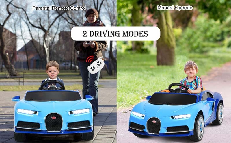 Eletriclife 12V Licensed Bugatti Chiron Kids Ride on Car with Storage Box
