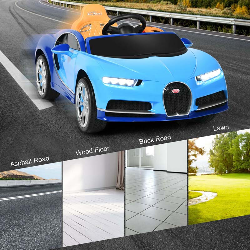 Eletriclife 12V Licensed Bugatti Chiron Kids Ride on Car with Storage Box