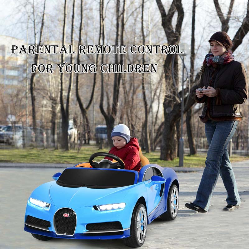 Eletriclife 12V Licensed Bugatti Chiron Kids Ride on Car with Storage Box
