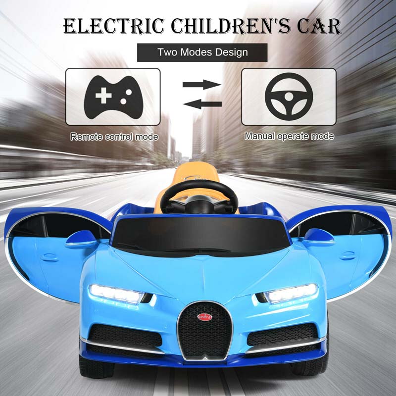 Eletriclife 12V Licensed Bugatti Chiron Kids Ride on Car with Storage Box