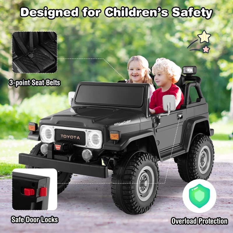 Eletriclife 12V Licensed Toyota FJ40 2 Seater Ride On Truck Car