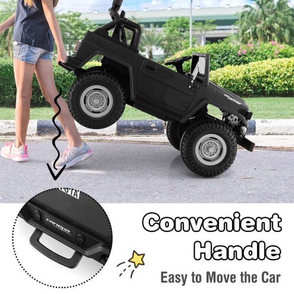 Licensed Toyota FJ40 2-Seater Kids Ride On Truck 12V Battery Powered Electric Riding Toy Car with Laser Lights