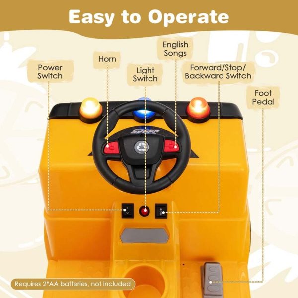 12V Kids Ride On Recycling Trash Truck Battery Powered RC Riding Toy Car with Recycling Accessories