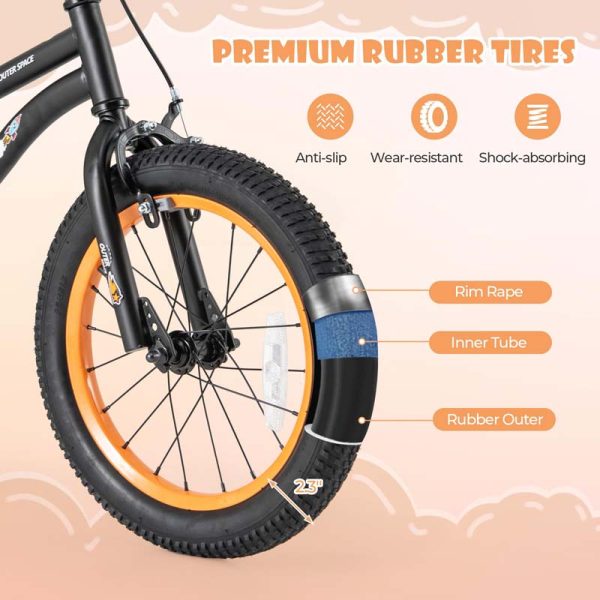 16" Kids Bike for 4-7 Years Old Girls Boys Sport Bicycle with Adjustable Saddle, Training Wheels, Reflectors