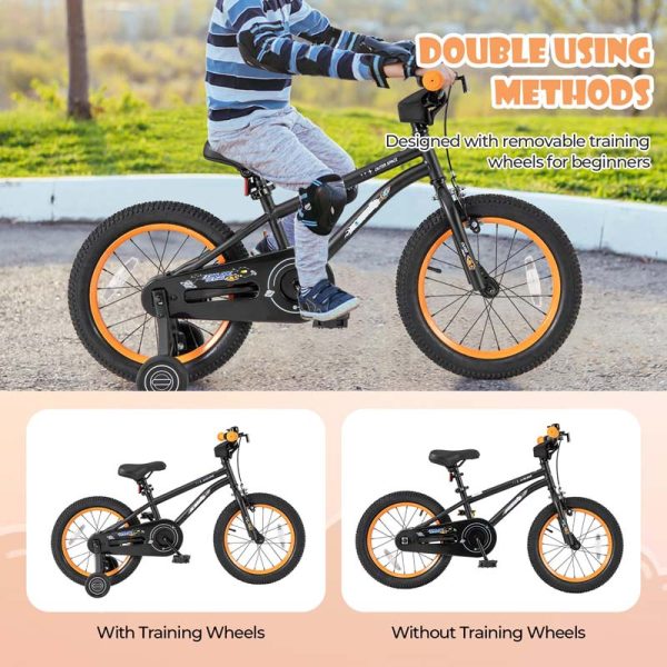 16" Kids Bike for 4-7 Years Old Girls Boys Sport Bicycle with Adjustable Saddle, Training Wheels, Reflectors