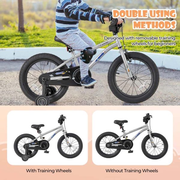 16" Kids Bike for 4-7 Years Old Girls Boys Sport Bicycle with Adjustable Saddle, Training Wheels, Reflectors
