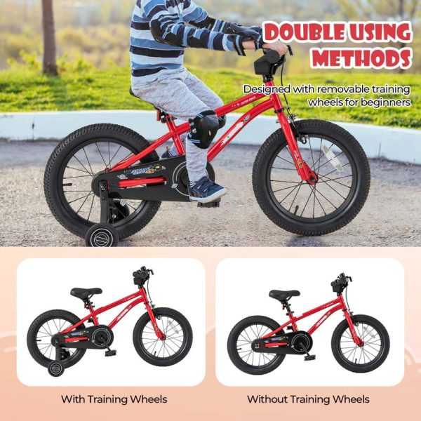 16" Kids Bike for 4-7 Years Old Girls Boys Sport Bicycle with Adjustable Saddle, Training Wheels, Reflectors