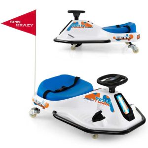 24V Kids Ride On Drift Car with 360?? Spin, 3 Flags Included, Electric Drifting Go Kart for Kids,  Racing Car for Toddlers Aged 3+