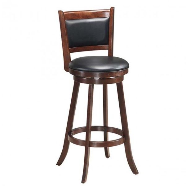2-Pack 29" Wooden Counter Stools, 360?? Swivel Bar Stools with Backs, Counter Height Stool, Upholstered Bar Chairs Dining Chairs