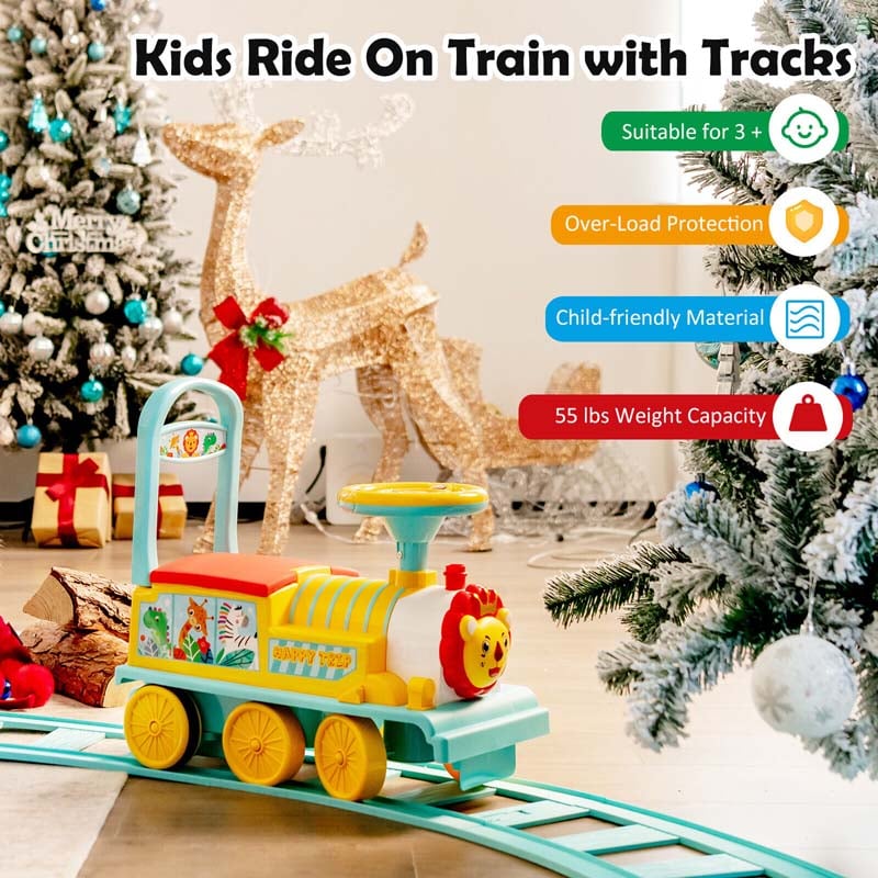 Eletriclife 6V Electric Kids Ride On Train Motorized Train Toy Blue