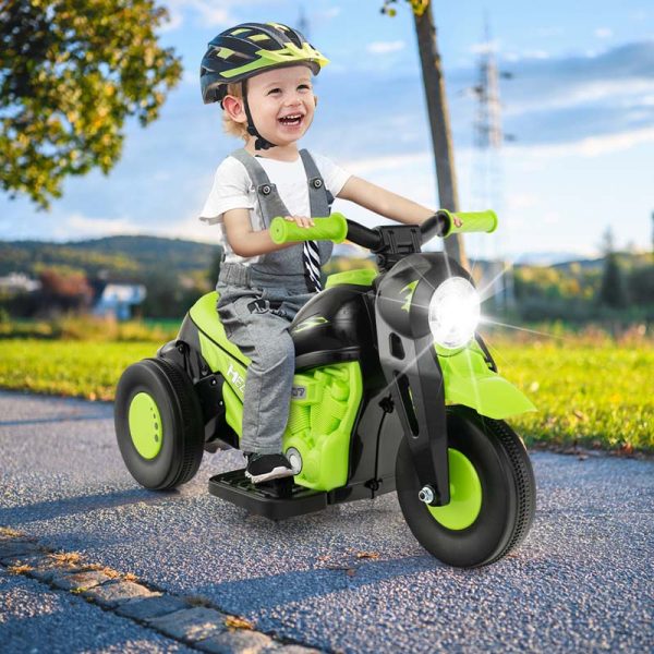 Kids Ride On Motorcycle with Bubble Maker, LED Light, Music, 6V Battery Powered 3-Wheel Electric Motorcycle for Toddler Gift