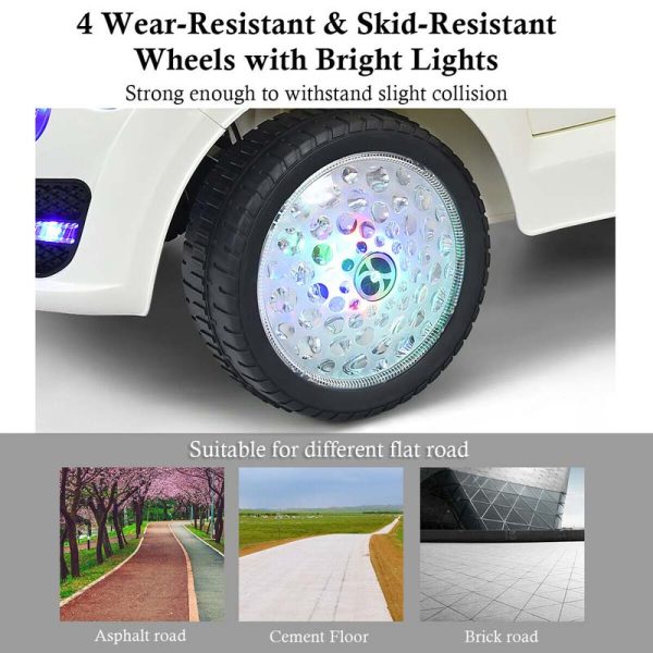 6V Kids Ride on Car, Battery Powered RC SUV Riding Toy Vehicle with Fantastic Headlights & Wheel lights