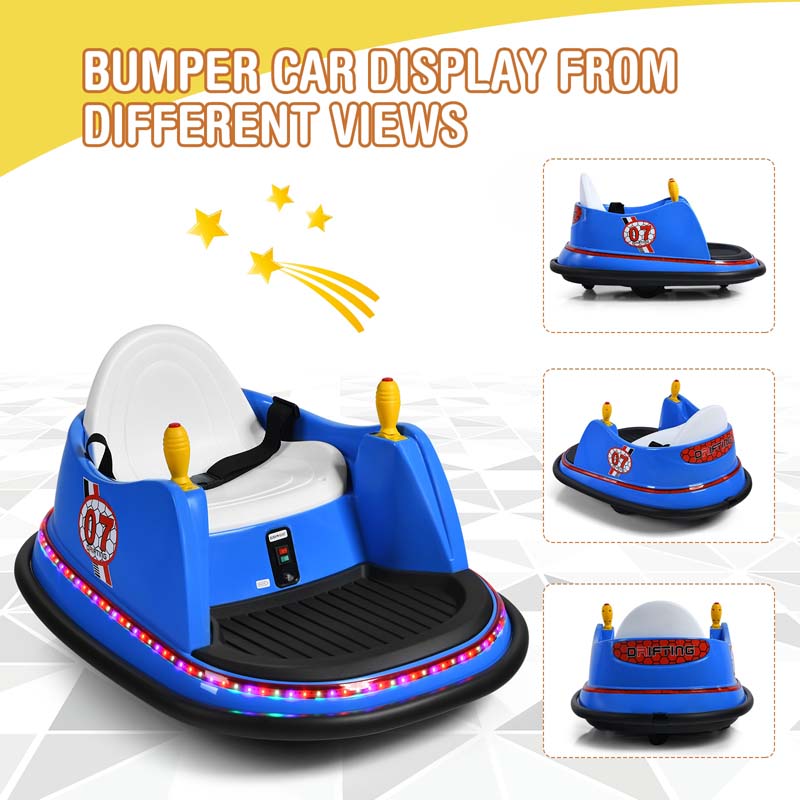 Eletriclife 6V Kids Ride On Bumper Car 360-Degree Spin Race Toy