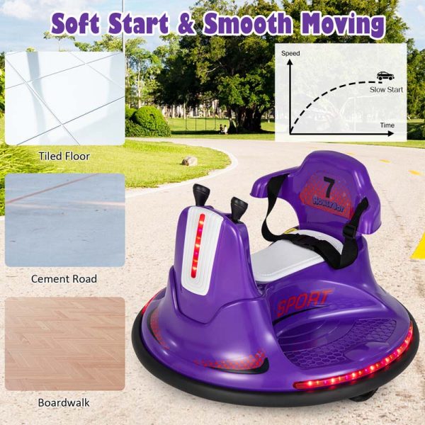 12V Electric Ride on Bumper Car for Kids, Battery Powered Race Car Bumping Toy with 360 Degree Spin