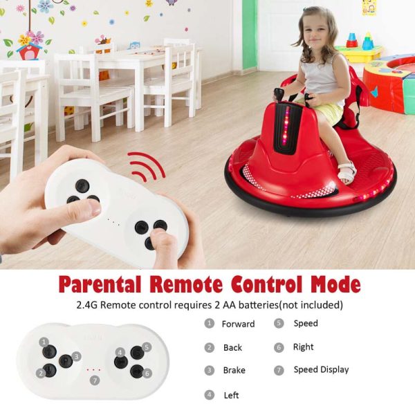 12V Electric Ride on Bumper Car for Kids, Battery Powered Race Car Bumping Toy with 360 Degree Spin