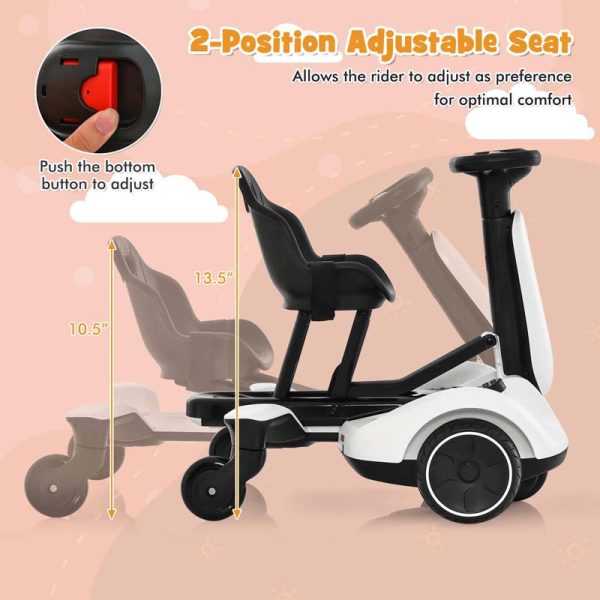 Kids Ride On Drift Car with 360?? Spin & 2 Adjustable Heights , 6V Battery Powered Electric Vehicle Toddler Ride On Car Toy Gift