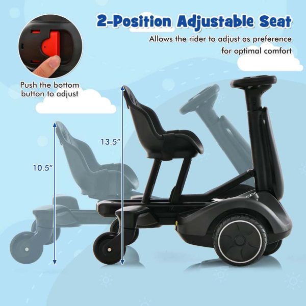 Kids Ride On Drift Car with 360?? Spin & 2 Adjustable Heights , 6V Battery Powered Electric Vehicle Toddler Ride On Car Toy Gift