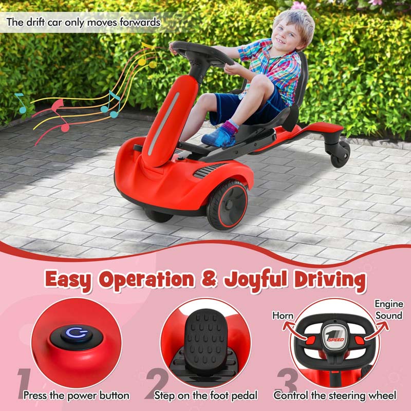 Eletriclife 6V Kids Ride on Drift Car with 360?? Spin and 2 Adjustable Heights